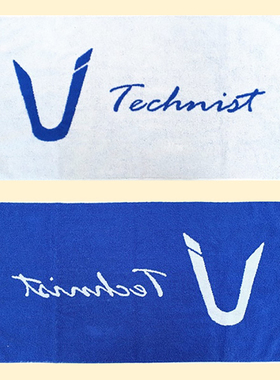 Technist韩国2023新品运动毛巾擦汗吸水毛巾全棉汗巾正品 蓝白色