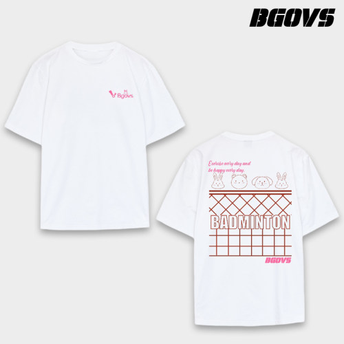 2025韩国春夏新品BGOVS羽毛球服男女同款休闲速干轻薄T恤运动短袖