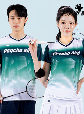 2026春夏新品PSYCHO BIRD韩国佩极轻品牌男女速干吸汗短袖运动T恤