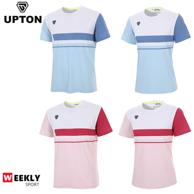 韩国UPTON2023新品羽毛球服男女款运动短袖速干吸汗T恤透气 直线