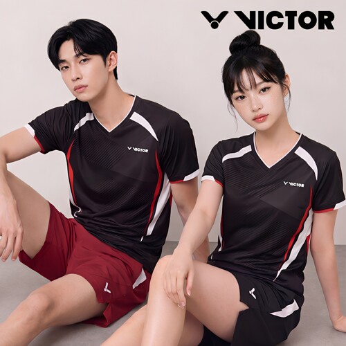2026秋冬新品VICTOR威克多韩国胜利羽毛球服男女吸汗短袖速干T恤