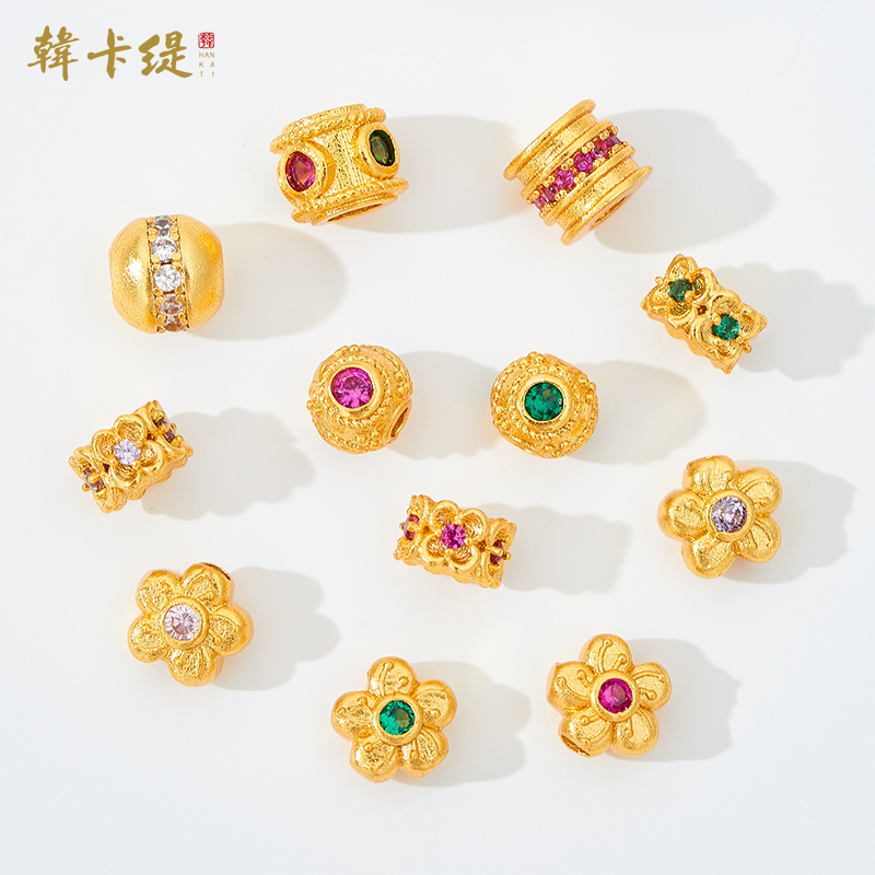 韩卡缇古法沙金久不掉色隔珠
