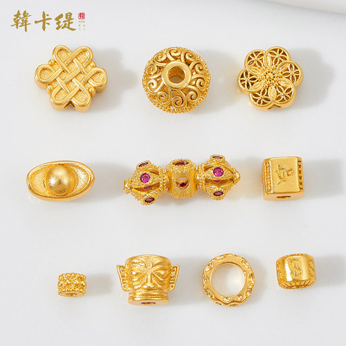 韩卡缇古法沙金久不掉色隔珠