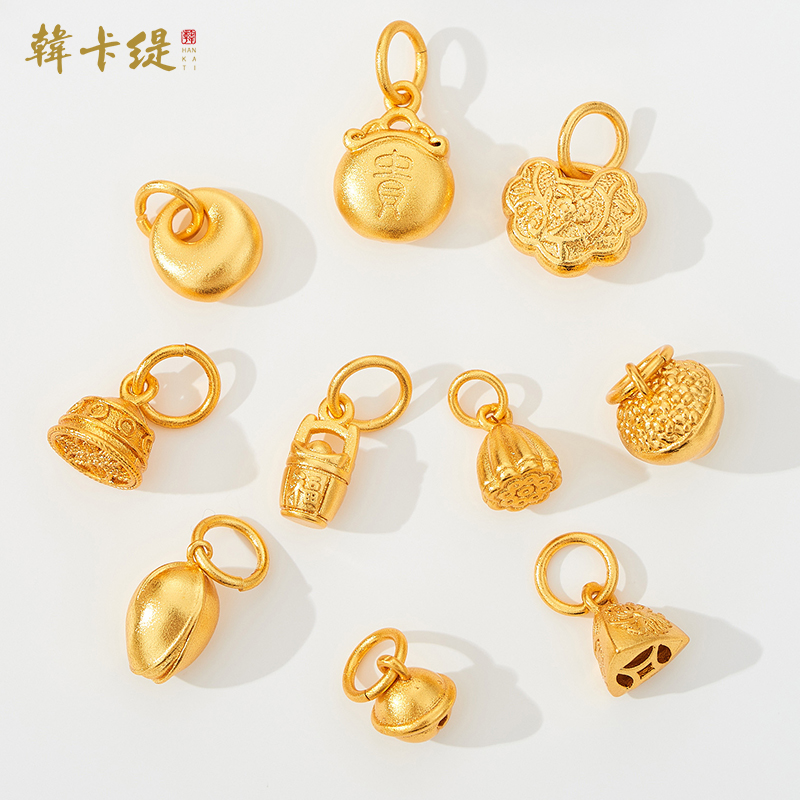 韩卡缇古法沙金久不掉色吊坠吊饰