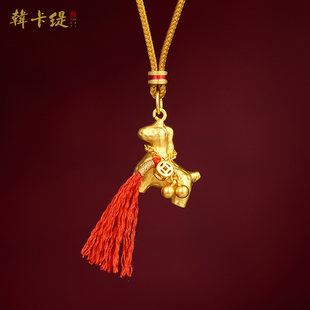 古法沙金马上有钱花小马流苏项链复古小众级毛衣链M扣肖邦链成品