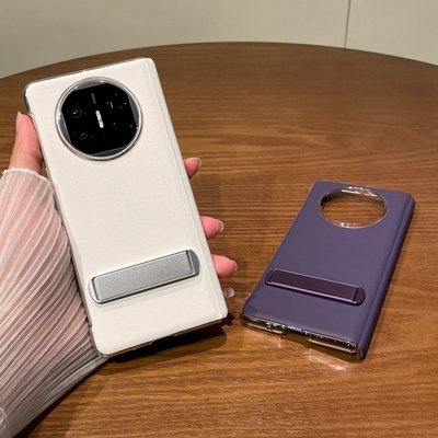 适用华为matex6折叠屏手机壳x3新款纯色皮质简约高级磁吸包中轴带支架底壳Mate X5典藏版全包防摔超薄保护套