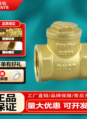 比埃美柯更厚名盾正品菲文特止回阀4分6分卧式横式铜单向阀门F429
