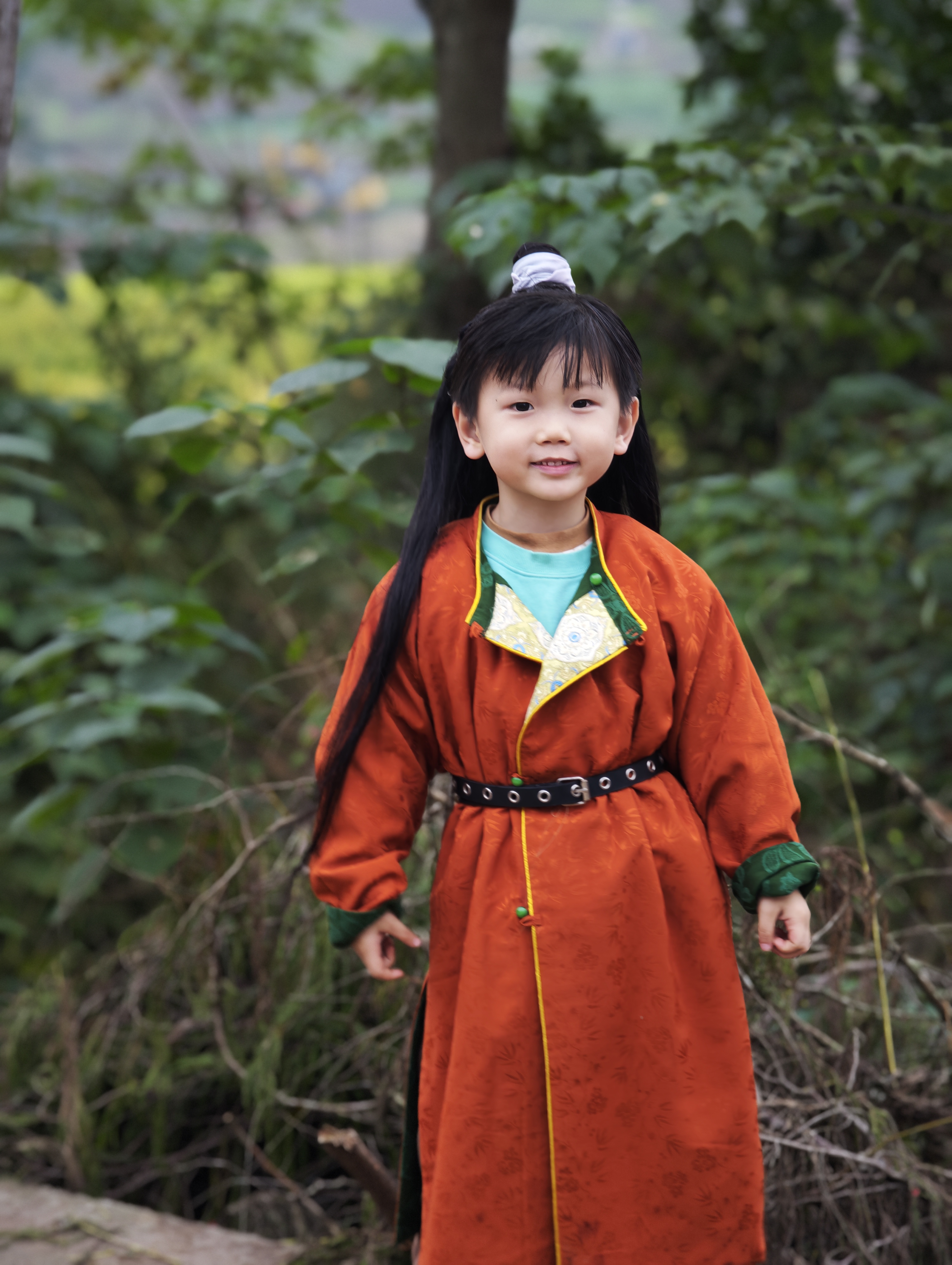 玺儿制作童装 两面穿 圆领袍