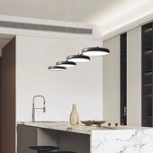 办公室创意设计师长吧台 简约吧台书房灯 新款 全铜极简餐厅吊线灯