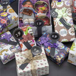 1-40岁礼物创意生日礼品礼盒包装纸装饰贴纸祝福贺卡片岁数年龄牌