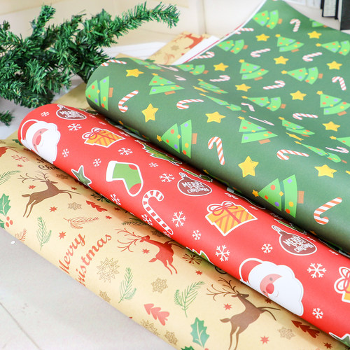 大张圣诞节礼品纸伴手礼包装纸