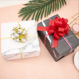 圣诞生日礼品礼物盒装饰花蝴蝶结扎花彩带花礼花公仔袋抽花手拉花