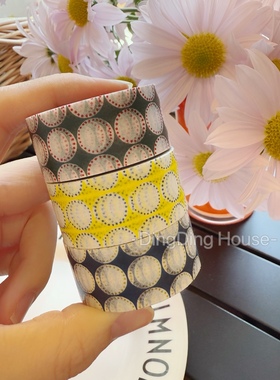 【分装】日本Papier Platz 和纸胶带 复刻黄绿蓝色波点铃鼓手帐