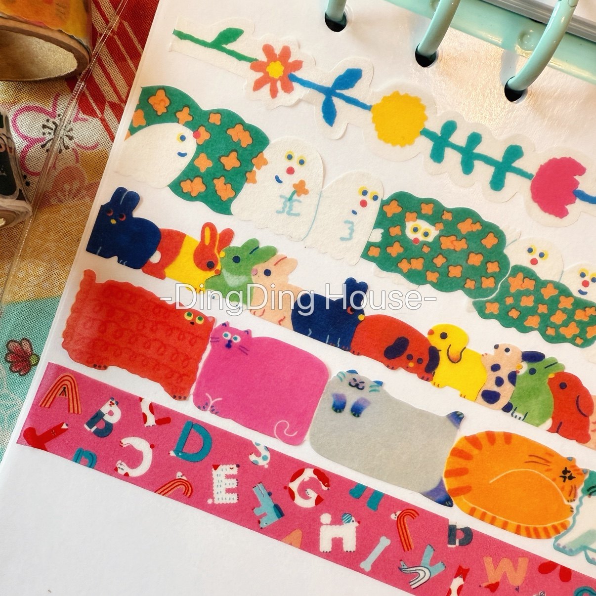 链接③分装|日本aiueo  异形和纸胶带 兔子猫咪手帐装饰素材,文具电教/文化用品/商务用品,和纸胶带,淘宝优惠券,粉丝福利购,淘宝优惠卷