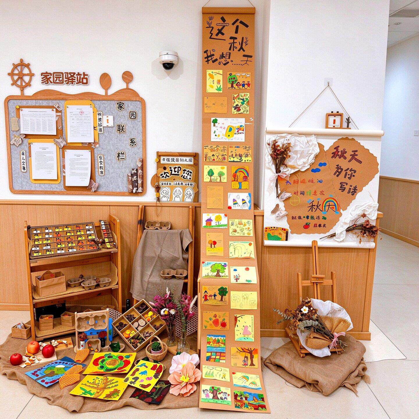 幼儿园环创牛皮纸卷教室墙面挂饰