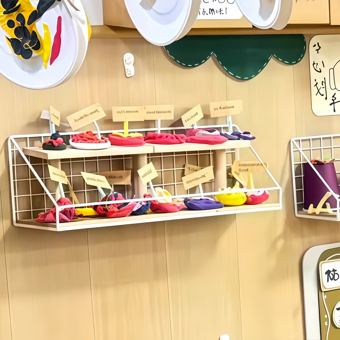 幼儿园环创美工区展示架儿童手工