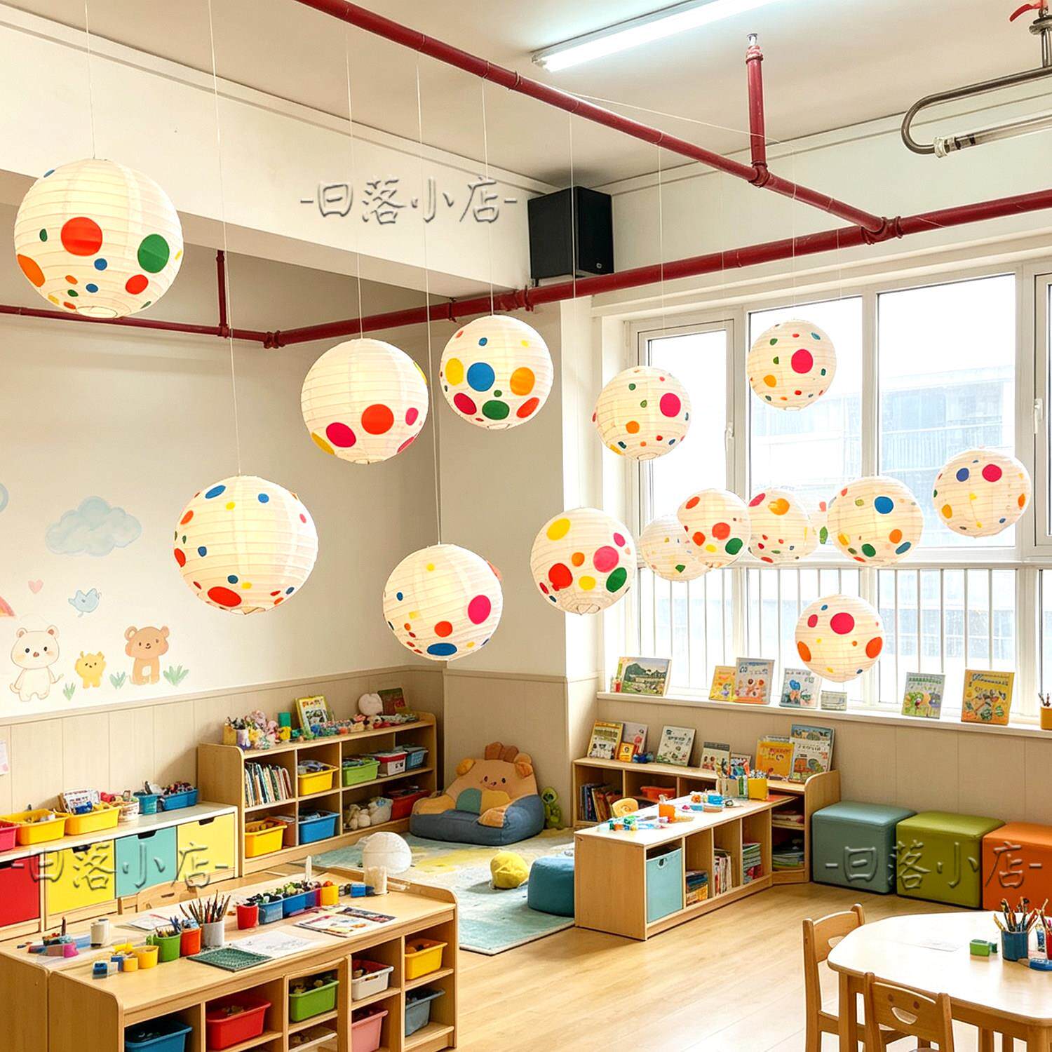幼儿园草间弥生的世界环创圆贴纸