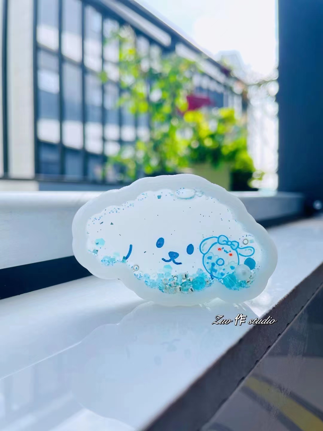 queent滴胶流沙模具可爱小狗狗狗