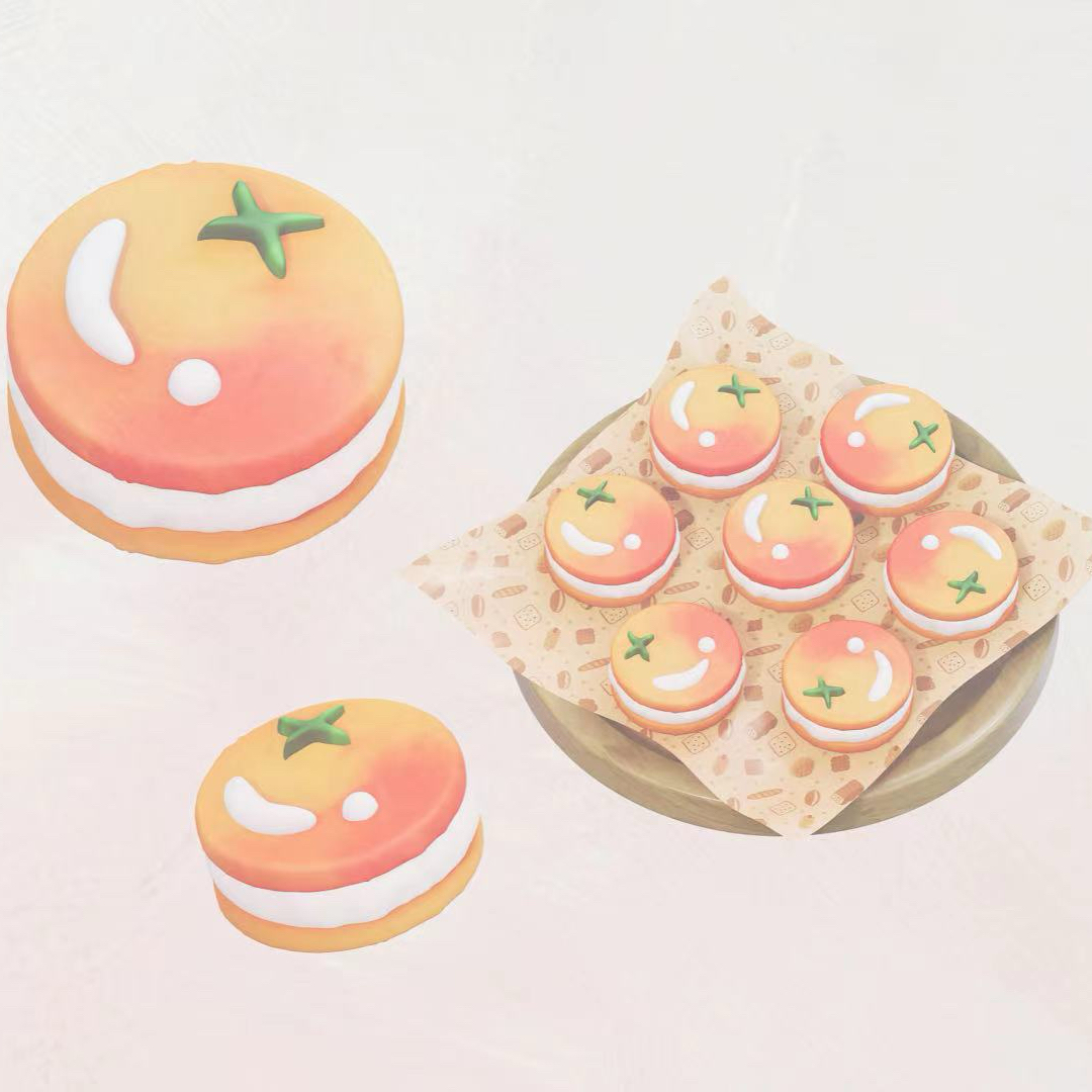 奶油橘子饼干硅胶捏捏模具