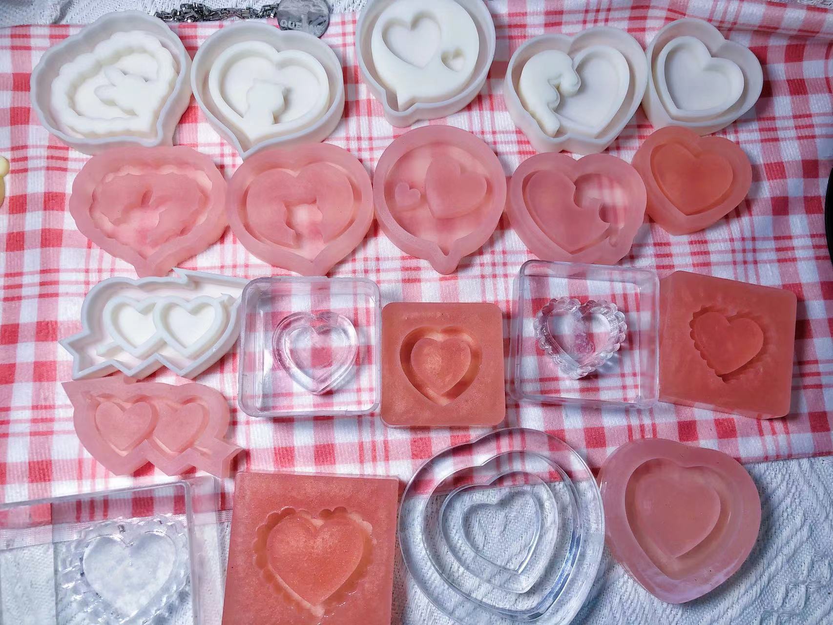 po授权滴胶手作流沙模具爱心多款