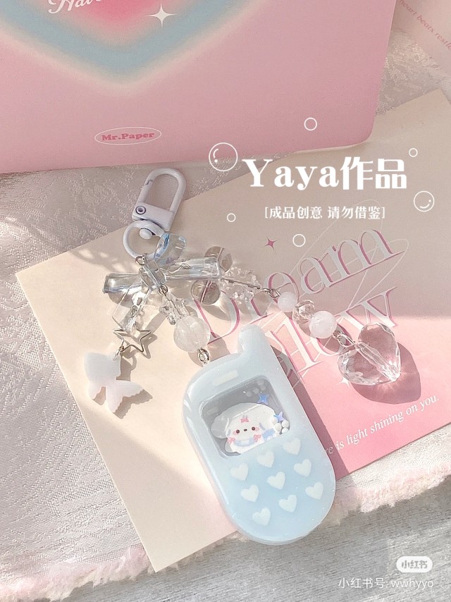 ichigo国内版权授权 QUEENT滴胶流沙模具 小手机系列 可爱0145