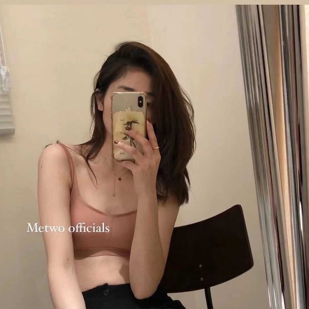 法式小方领乳胶小众内衣无钢圈聚拢空气超薄款无痕可调节文胸