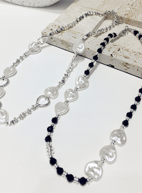 碎银子造型爱心桃心形项链