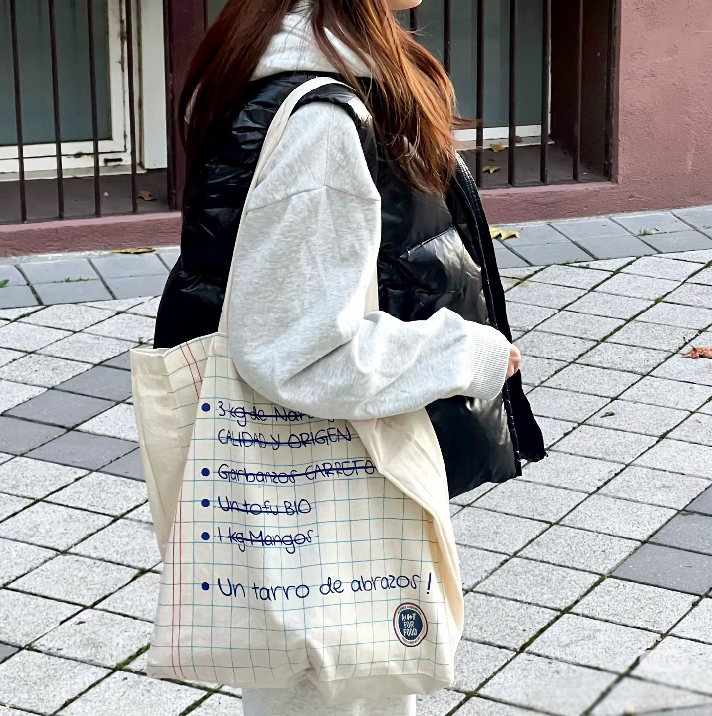 西班牙家乐福帆布托特包大容量