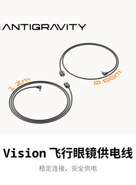 影翎Antigravity Vision 飞行眼镜 USB-C 转DC 供电线官方原装