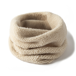 秋冬新款100%纯山羊绒加厚毛巾绣脖套男女保暖冬季羊毛围脖围巾潮