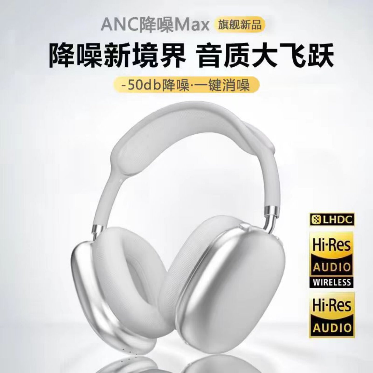 华强北2026新款Max头戴式蓝牙耳机主动降噪游戏运动适用华为苹果