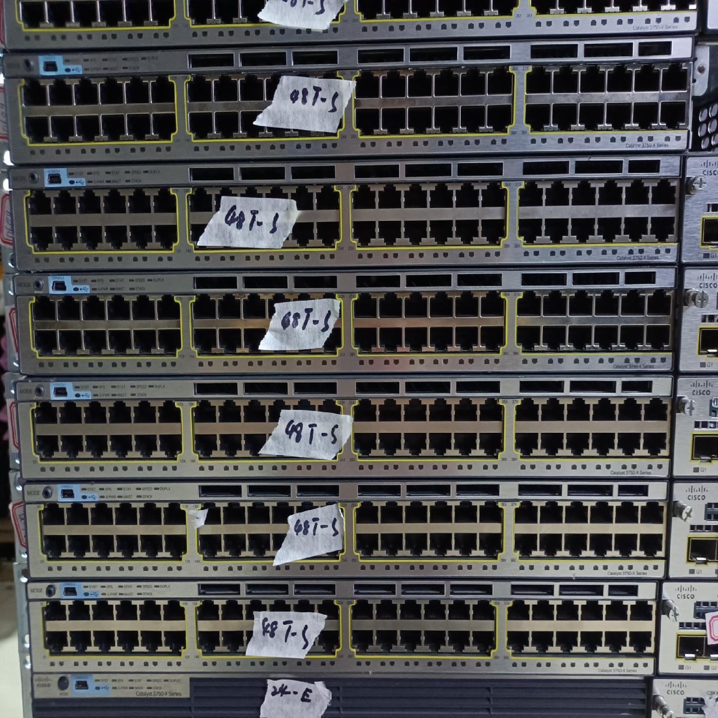 CIsco WS-C3750X-48T-S 48口全千兆三层{天意设备}