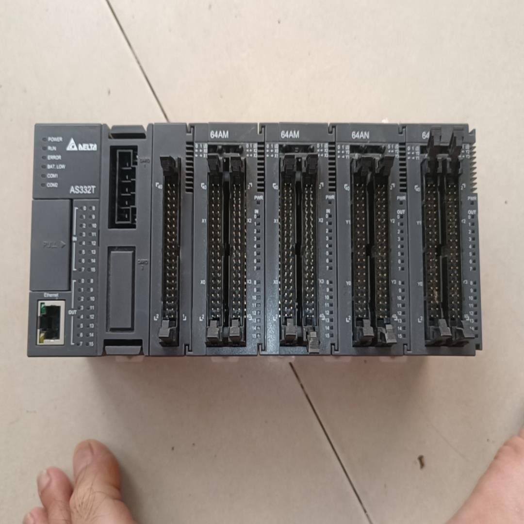 台达PLC主机型号AS332T-A二个模块64AM10N{天意设备}