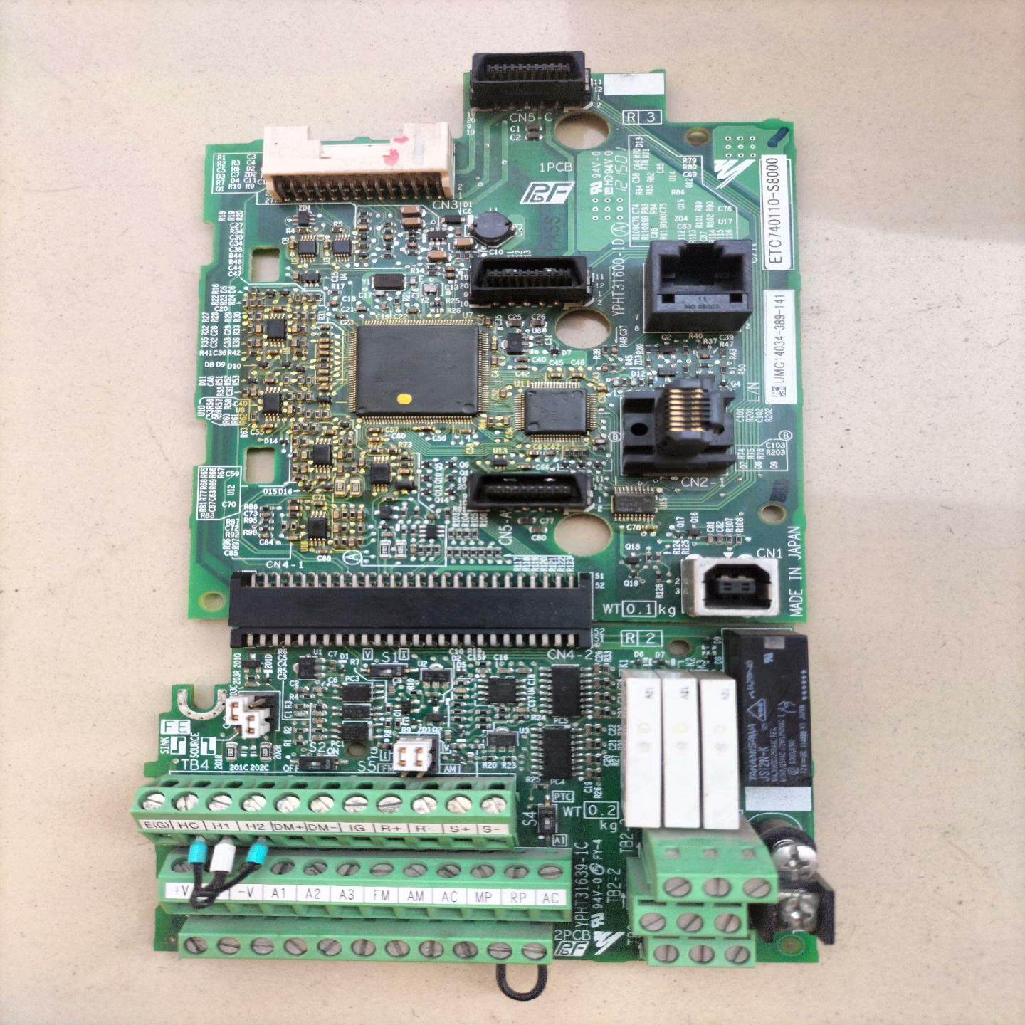 拆机安川E1000系列主板CPU板端子板一套ETC74{天意设备}