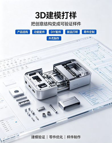 FDM3D打印建模手版打样装配模型零件外壳DIY配件定制样品制作