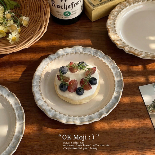 法式复古6寸甜品蛋糕盘