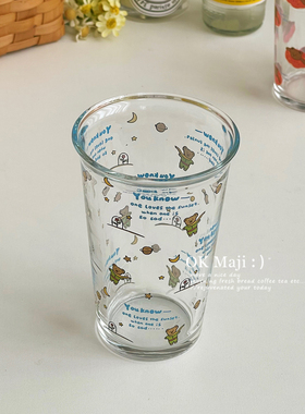 高硼硅玻璃水杯家用ins风杯子高颜值果茶杯咖啡牛奶果汁冷饮杯