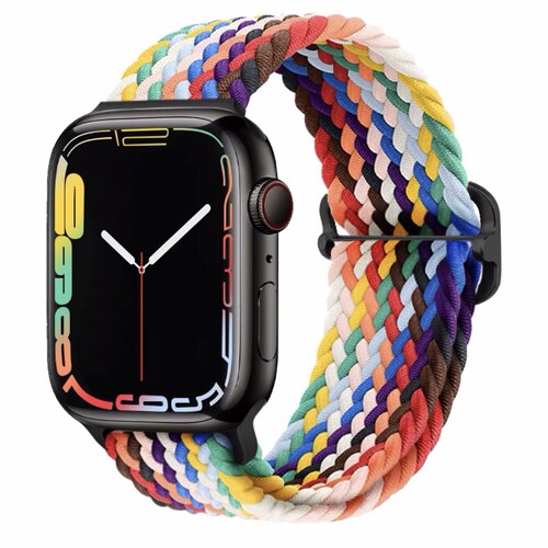 适用学生手细华强北手表带CD12Max苹果iWatch S9876se通用编织带