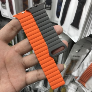 华强北优选硅胶磁吸s10手表带iwatch89新款applewatch运动42/45mm