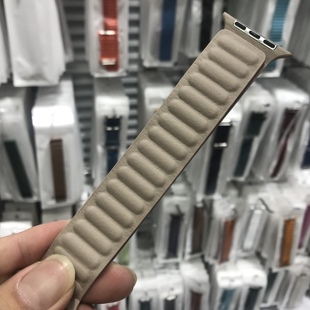 华强北苹果S10适用applewatch真皮质磁吸Ultra3表带s9876se手表带