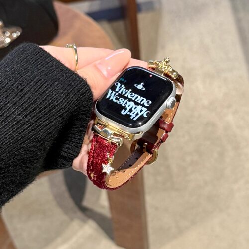 华强北表带西太后毛绒挂饰适用applewatch10手表带苹果s9s8s7腕带