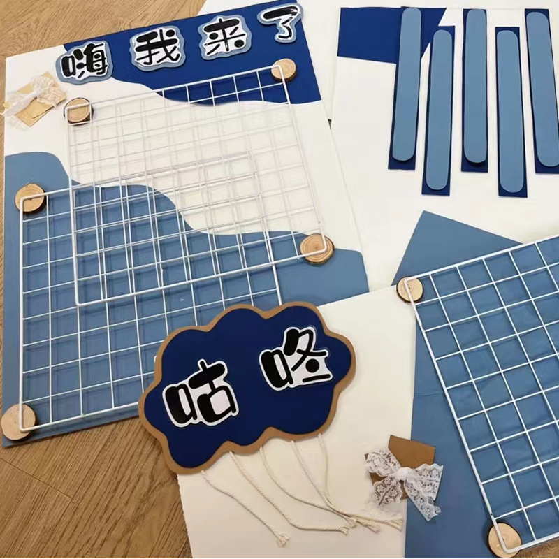 蓝色系厚卡纸浅雾湖天青玉