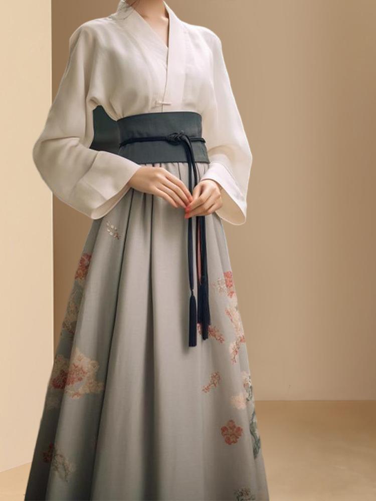 Shiffon autumn summer elite dress, Hanfu, Chinese style Shiffon autumn summer elite dress, Hanfu, Chinese style