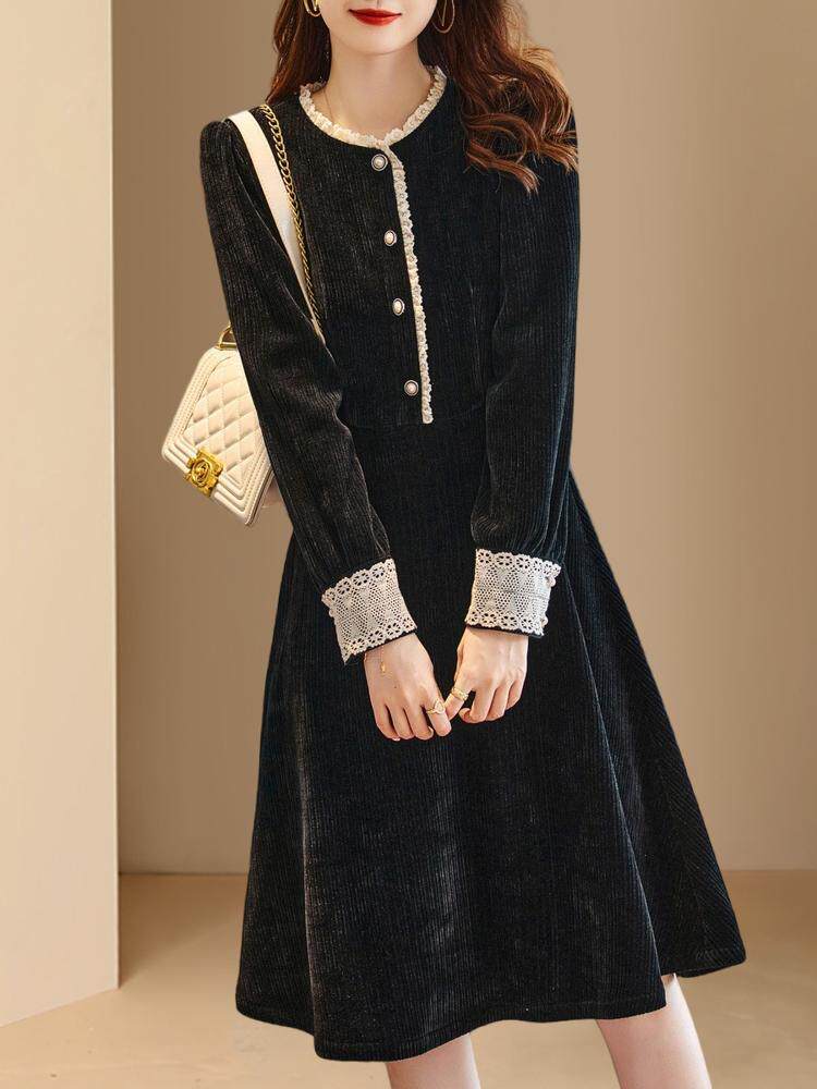 유럽의 가을 컷 라벨 여성 의류 2024 새로운 가을 겨울 드레스 가을 조립 코트 지하실 하이 엔드 절묘한