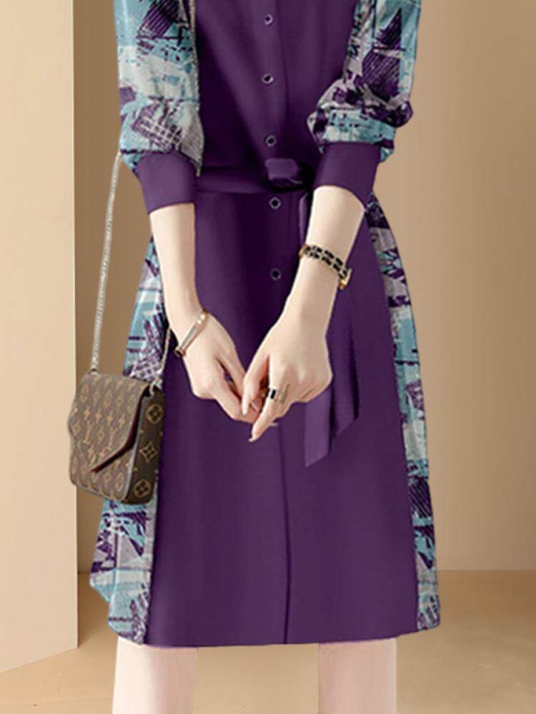 WITH COAT BASE WOMENS LONG-SLEEVED AUTUMN EUROPEAN GOODS 2024 NEW DRESSES AUTUMN CLOTHES AUTUMN AND WINTER THE ORIGINAL SINGLE THICKENED