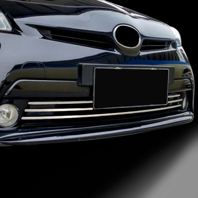 适用丰田普锐斯30系中网改装饰条专用PRIUS30后期不锈钢中网饰条