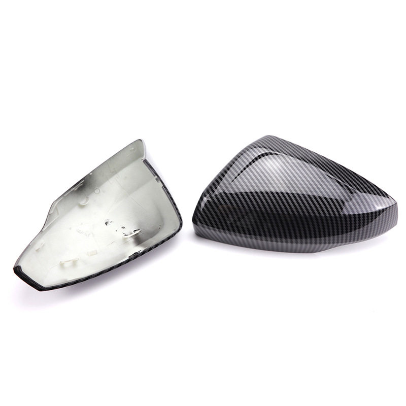 跨境适用于新奥迪A1 2019-2023亮黑碳纹替换式后视镜壳