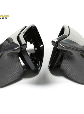 适用于BAOMA7系 G30 G38新5系改M5F90碳纤维改装牛角后视镜壳 框