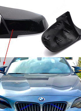 现货适用于宝马1234系M2F30F20M改装M3碳纤后视镜壳牛角AN款罩盖