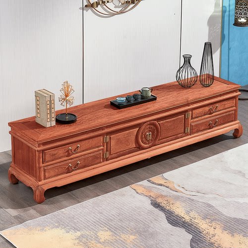 缅甸花梨红木电视柜大果紫檀